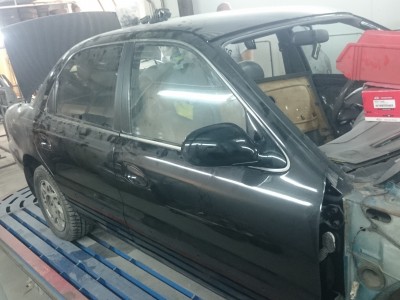Kia Clarus кузовной ремонт с полной окраской в хамелеон
